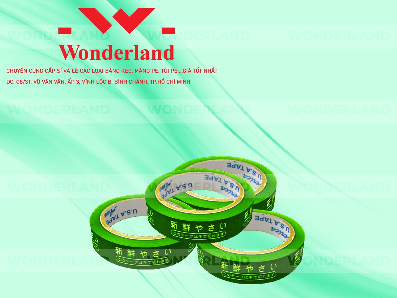 BĂNG KEO IN CHỮ SIZE 17MM WONDERLAND GIÁ TỐT