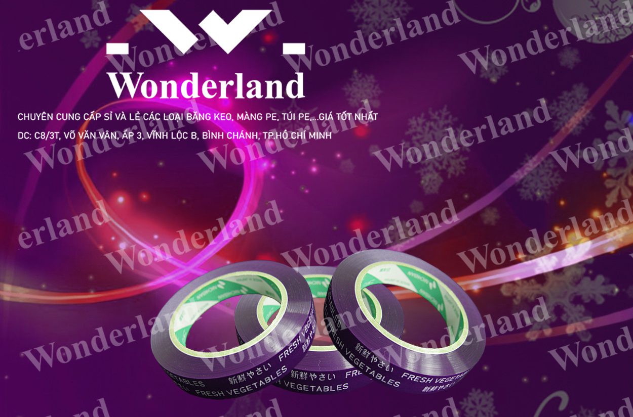 BĂNG KEO IN CHỮ SIZE 19MM WONDERLAND GIÁ TỐT