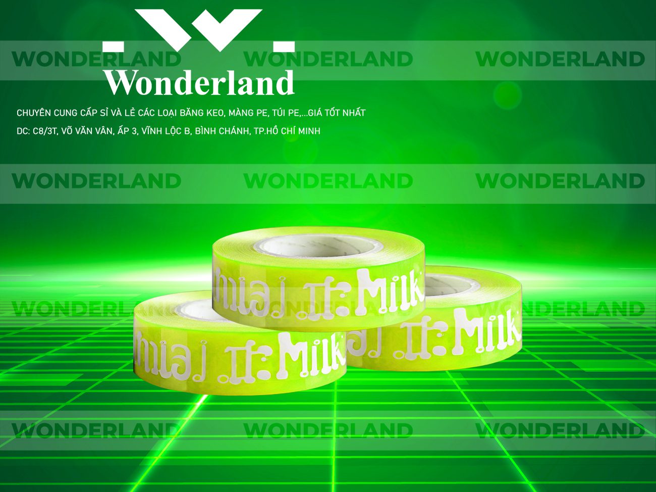 BĂNG KEO IN CHỮ SIZE 20MM WONDERLAND GIÁ RẺ NHẤT