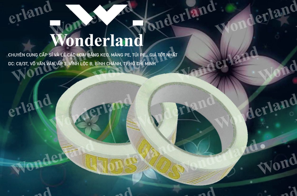 BĂNG KEO IN CHỮ SIZE 21MM WONDERLAND CHẤT LƯỢNG TỐT