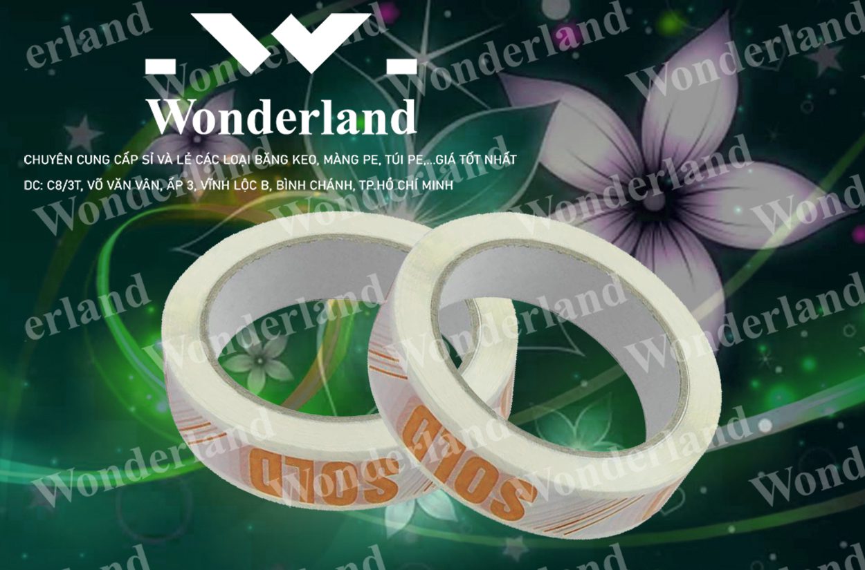 BĂNG KEO IN CHỮ SIZE 21MM WONDERLAND CHẤT LƯỢNG