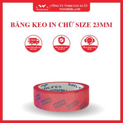 BĂNG KEO IN CHỮ SIZE 23MM WONDERLAND