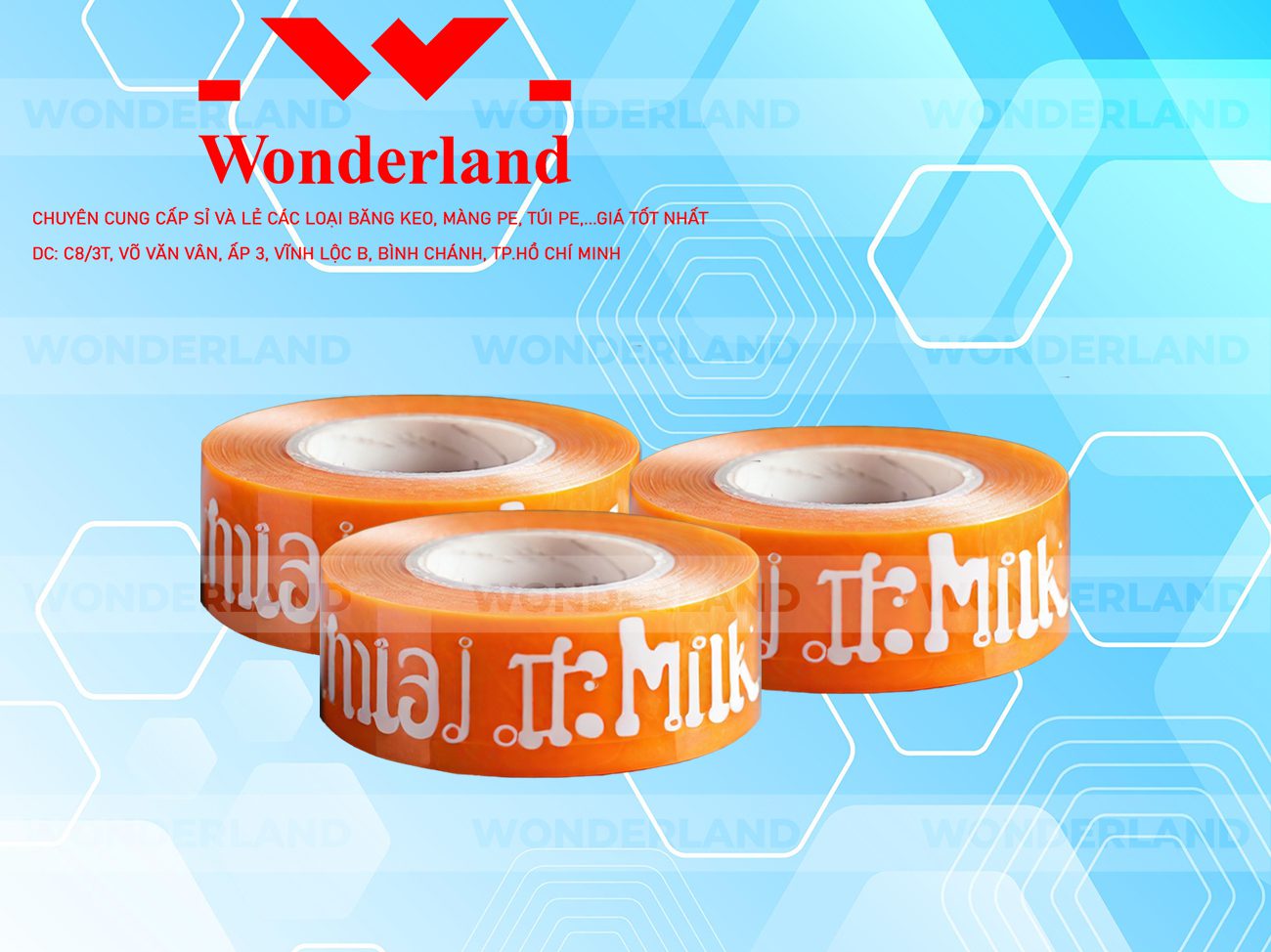 BĂNG KEO IN CHỮ SIZE 24MM WONDERLAND GIÁ RẺ NHẤT