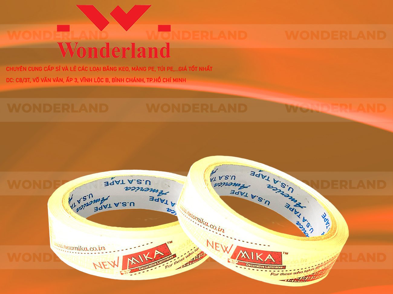 BĂNG KEO IN CHỮ SIZE 25MM WONDERLAND CHẤT LƯỢNG TỐT NHẤT