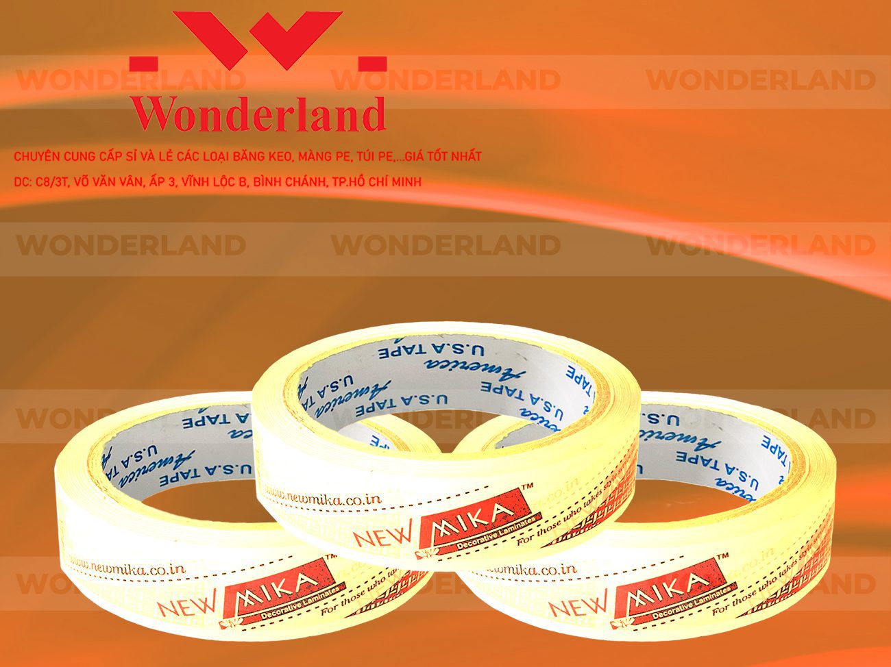 BĂNG KEO IN CHỮ SIZE 25MM WONDERLAND GIÁ TỐT