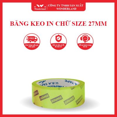 BĂNG KEO IN CHỮ SIZE 27MM WONDERLAND