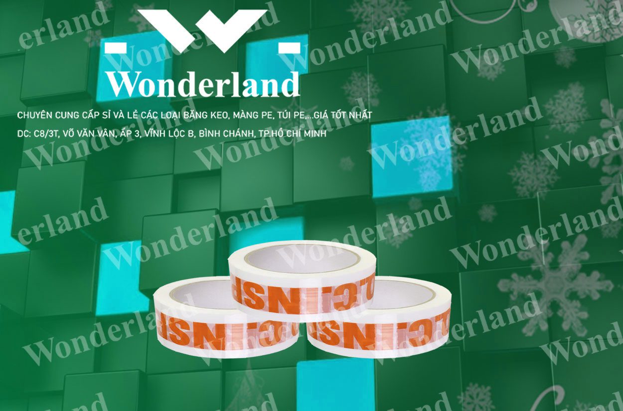 BĂNG KEO IN CHỮ SIZE 27MM WONDERLAND GIÁ TỐT NHẤT