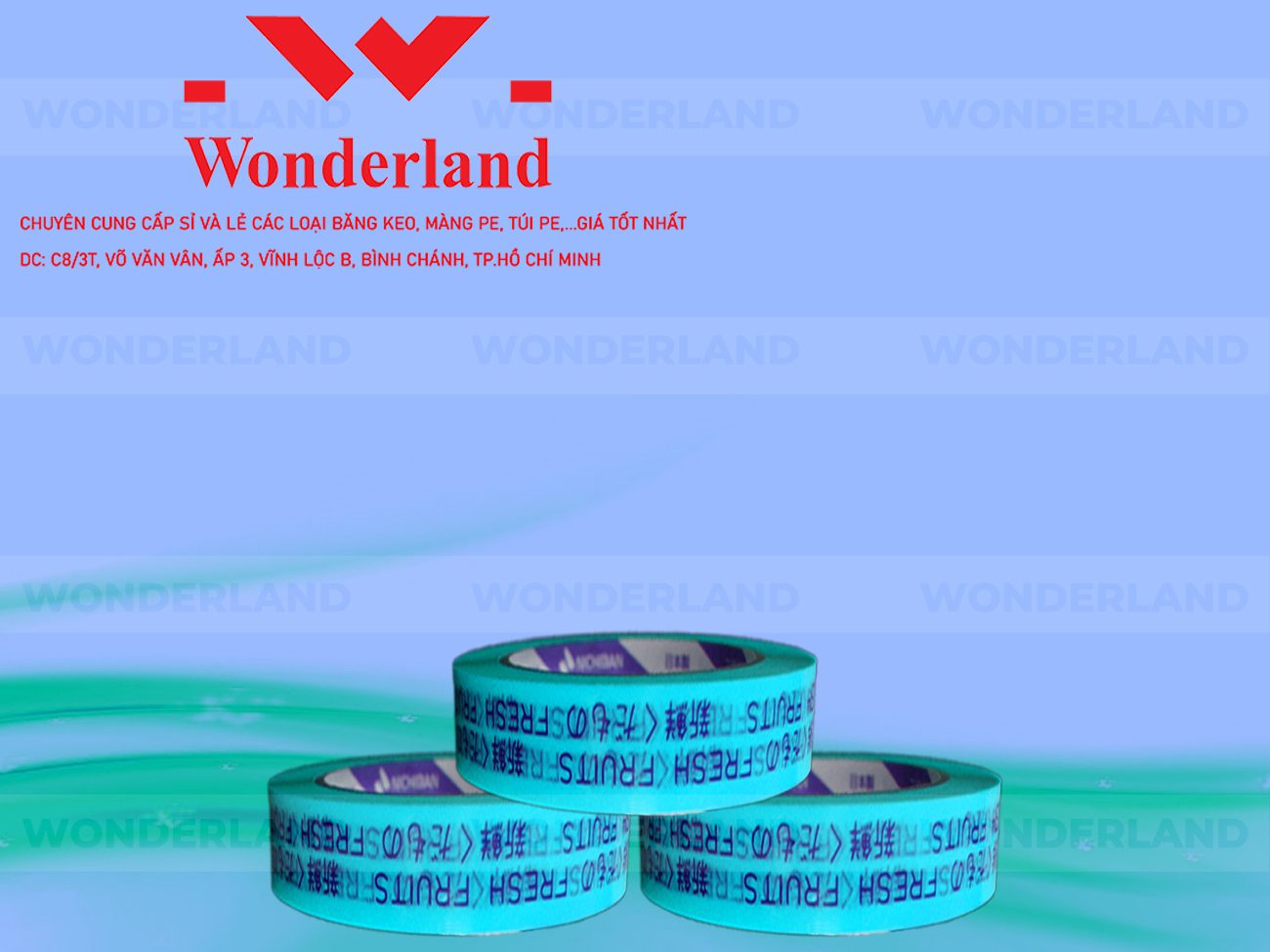 BĂNG KEO IN CHỮ SIZE 28MM WONDERLAND GIÁ TỐT