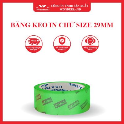 BĂNG KEO IN CHỮ SIZE 29MM WONDERLAND