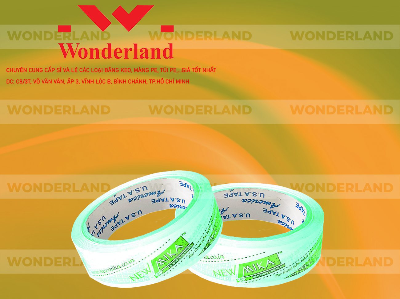 BĂNG KEO IN CHỮ SIZE 29MM WONDERLAND CHẤT LƯỢNG TỐT NHẤT