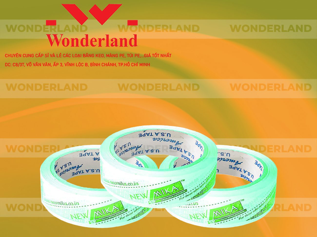 BĂNG KEO IN CHỮ SIZE 29MM WONDERLAND GIÁ TỐT