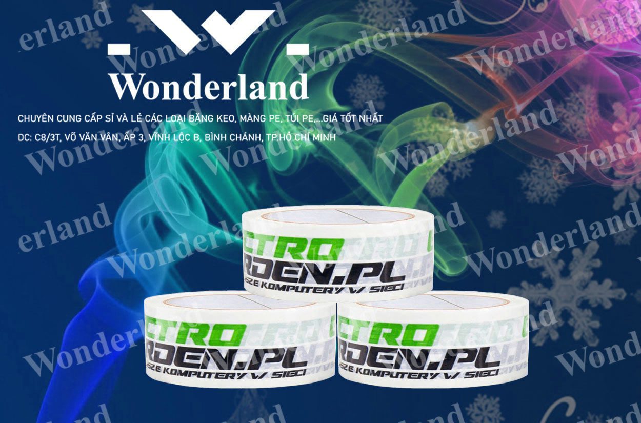 BĂNG KEO IN CHỮ SIZE 29MM WONDERLAND GIÁ TỐT
