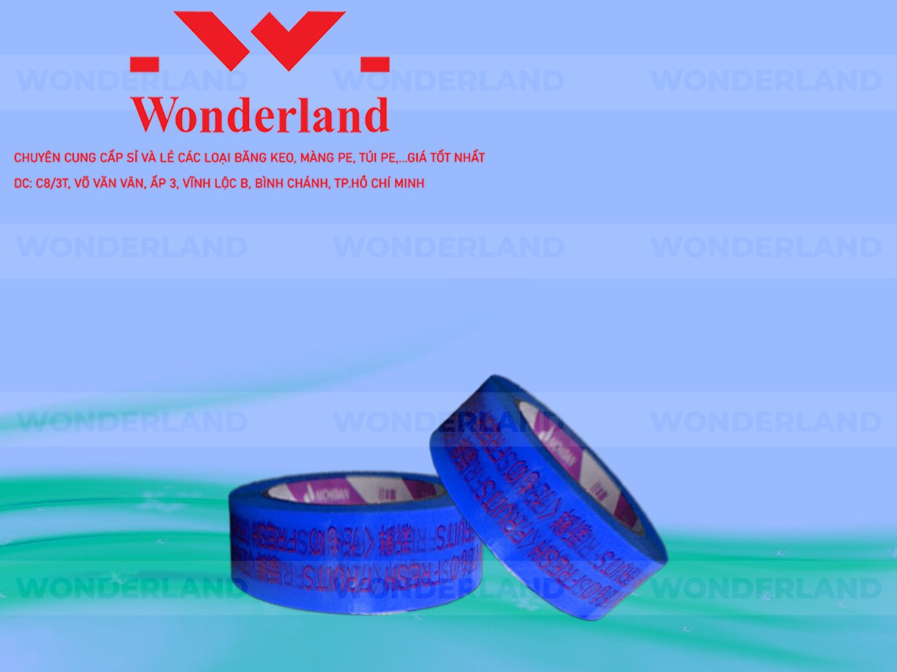 BĂNG KEO IN CHỮ SIZE 30MM WONDERLAND CHẤT LƯỢNG TỐT NHẤT