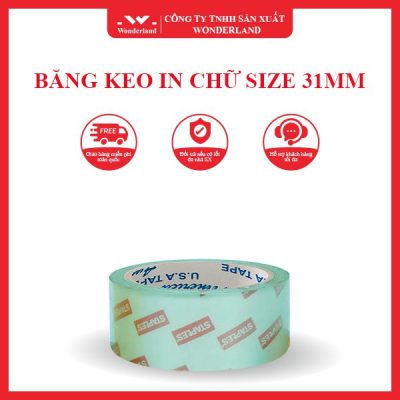 BĂNG KEO IN CHỮ SIZE 31MM WONDERLAND