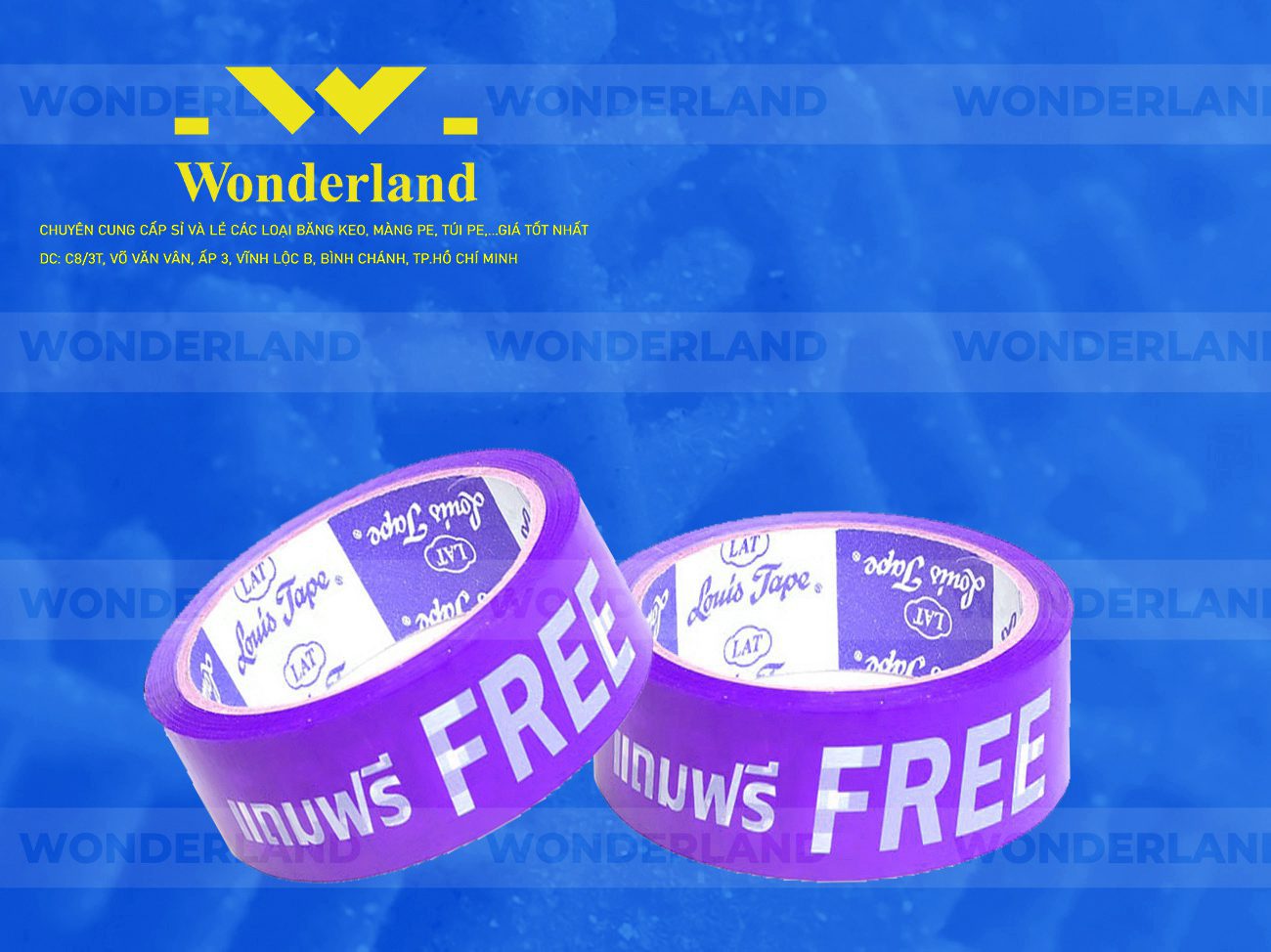 BĂNG KEO IN CHỮ SIZE 31MM WONDERLAND CHẤT LƯỢNG TỐT