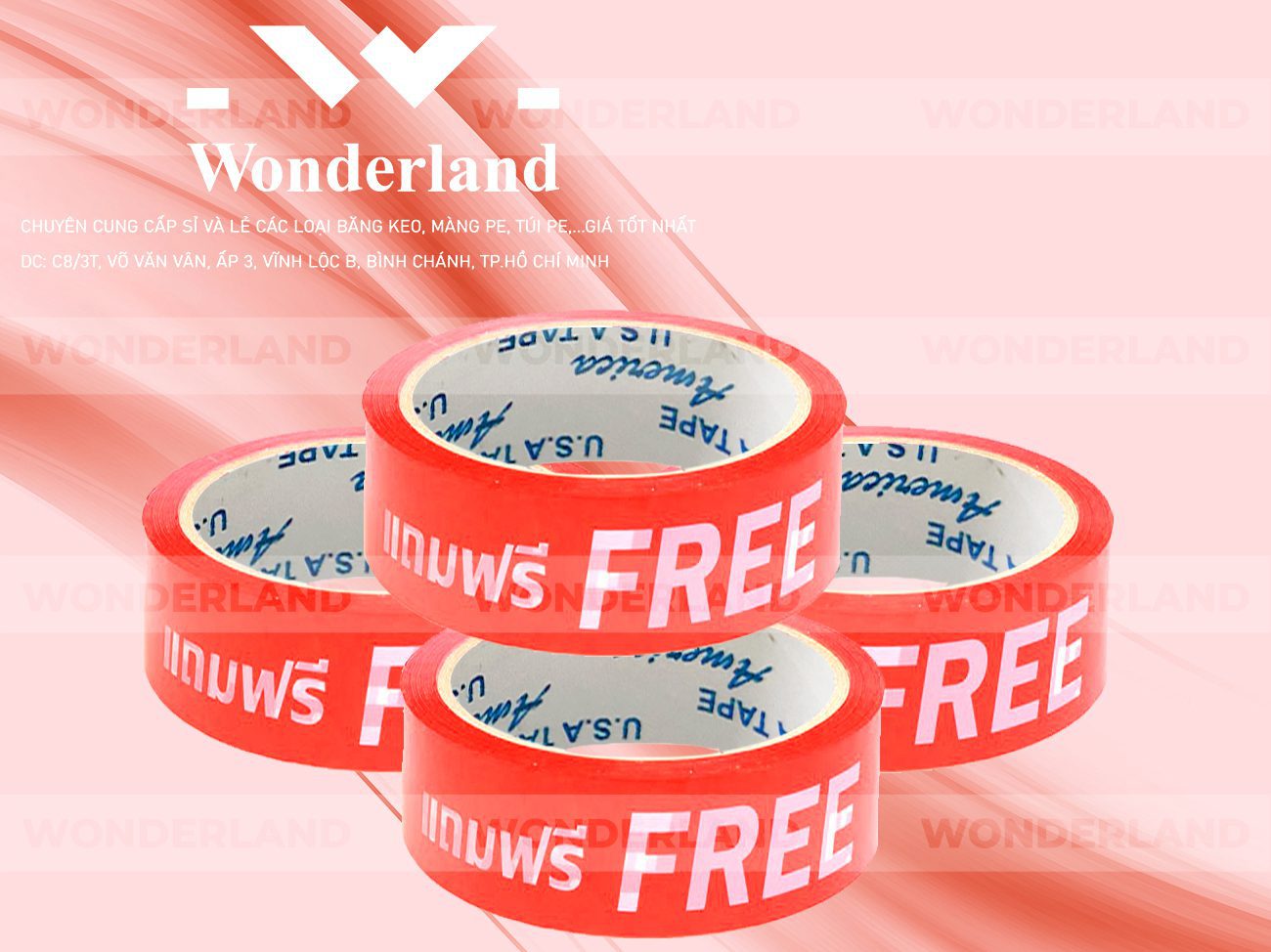 BĂNG KEO IN CHỮ SIZE 31MM WONDERLAND GIÁ CẠNH TRANH