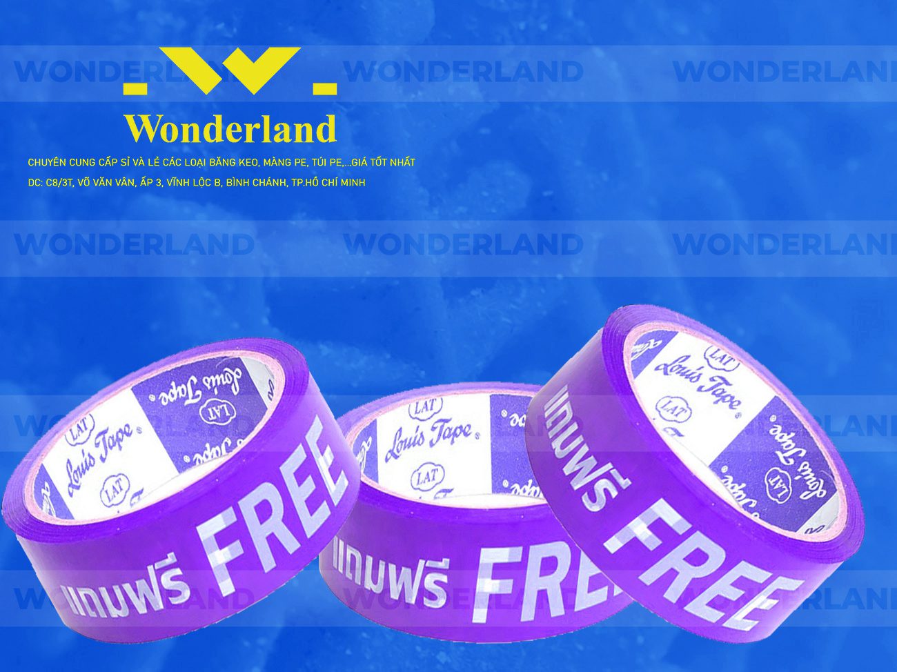 BĂNG KEO IN CHỮ SIZE 31MM WONDERLAND GIÁ RẺ NHẤT