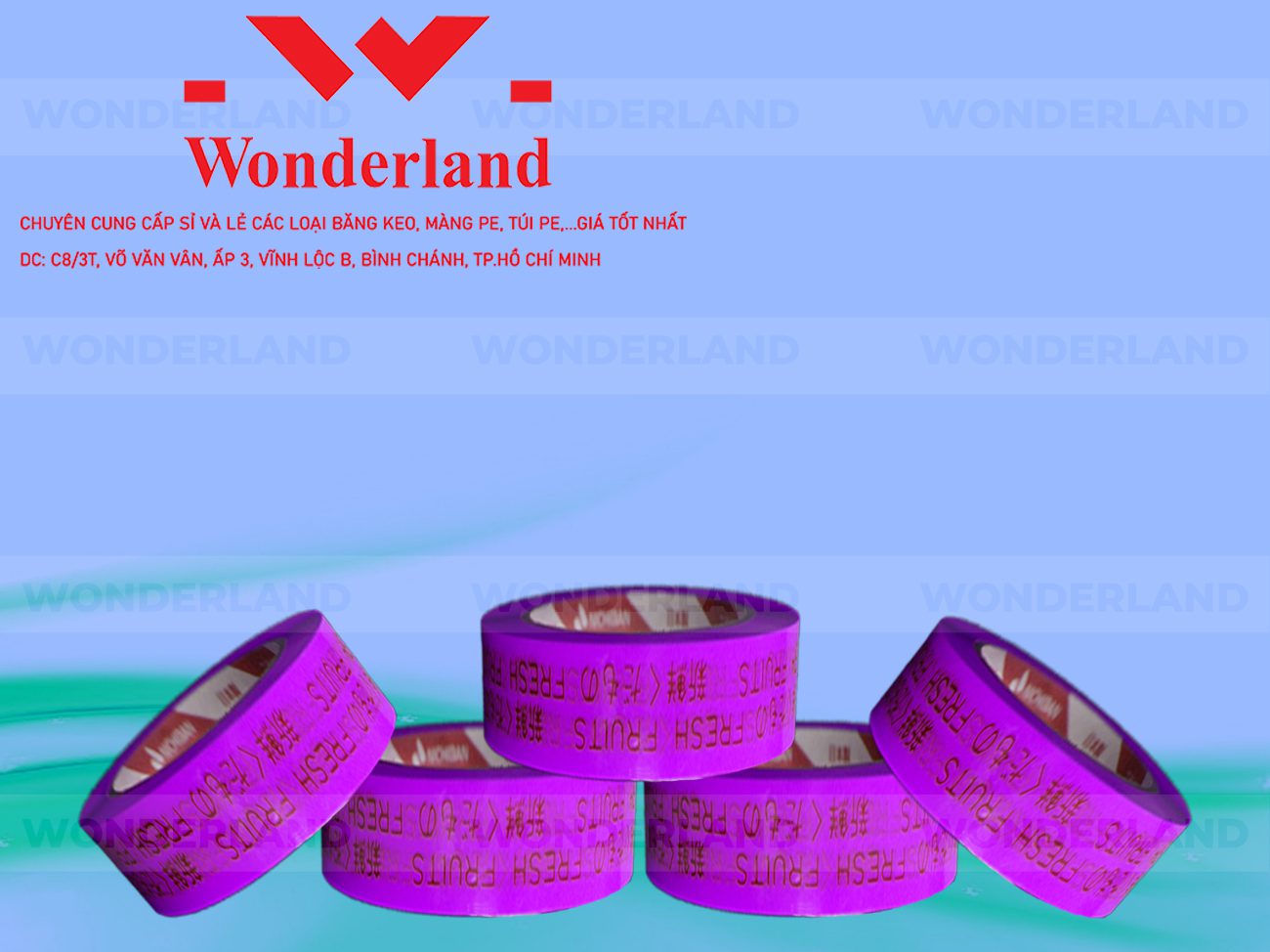 BĂNG KEO IN CHỮ SIZE 32MM WONDERLAND CHẤT LƯỢNG TỐT NHẤT