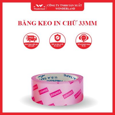 BĂNG KEO IN CHỮ SIZE 33MM WONDERLAND