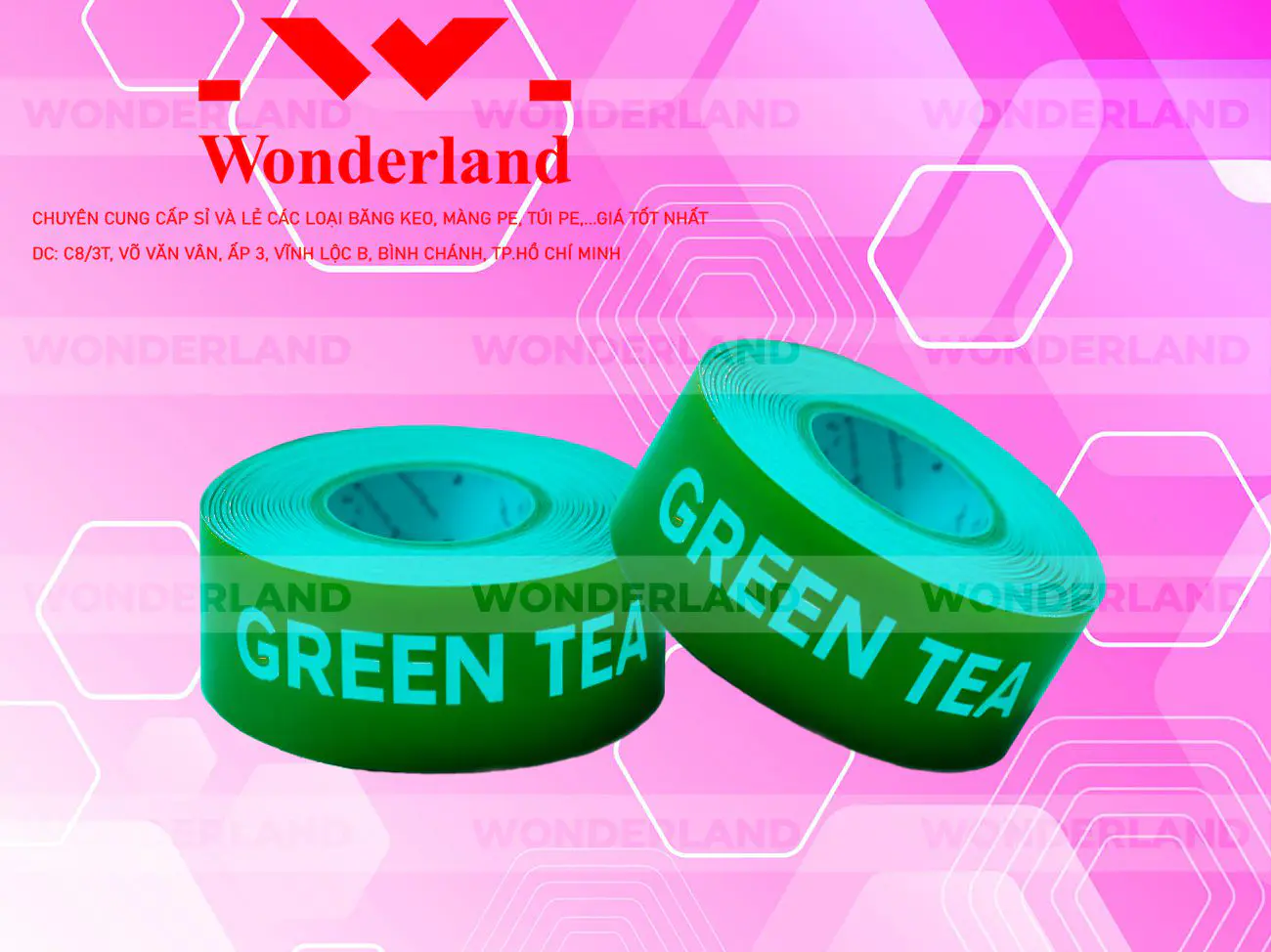 BĂNG KEO IN CHỮ SIZE 34MM WONDERLAND GIÁ RẺ