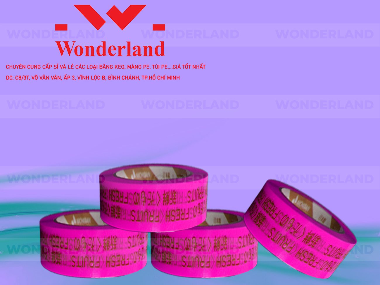 BĂNG KEO IN CHỮ SIZE 34MM WONDERLAND GIÁ TỐT