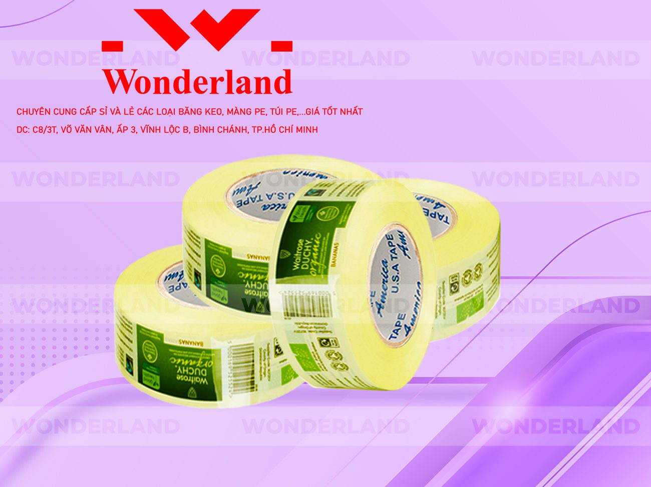 BĂNG KEO IN CHỮ SIZE 35MM WONDERLAND GIÁ RẺ NHẤT