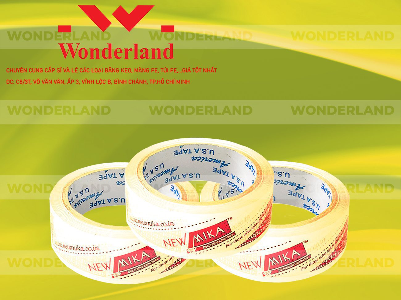 BĂNG KEO IN CHỮ SIZE 35MM WONDERLAND GIÁ TỐT
