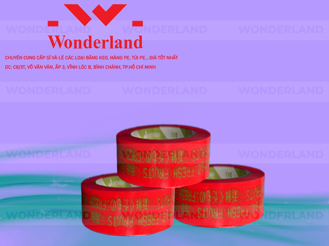 BĂNG KEO IN CHỮ SIZE 36MM WONDERLAND GIÁ TỐT