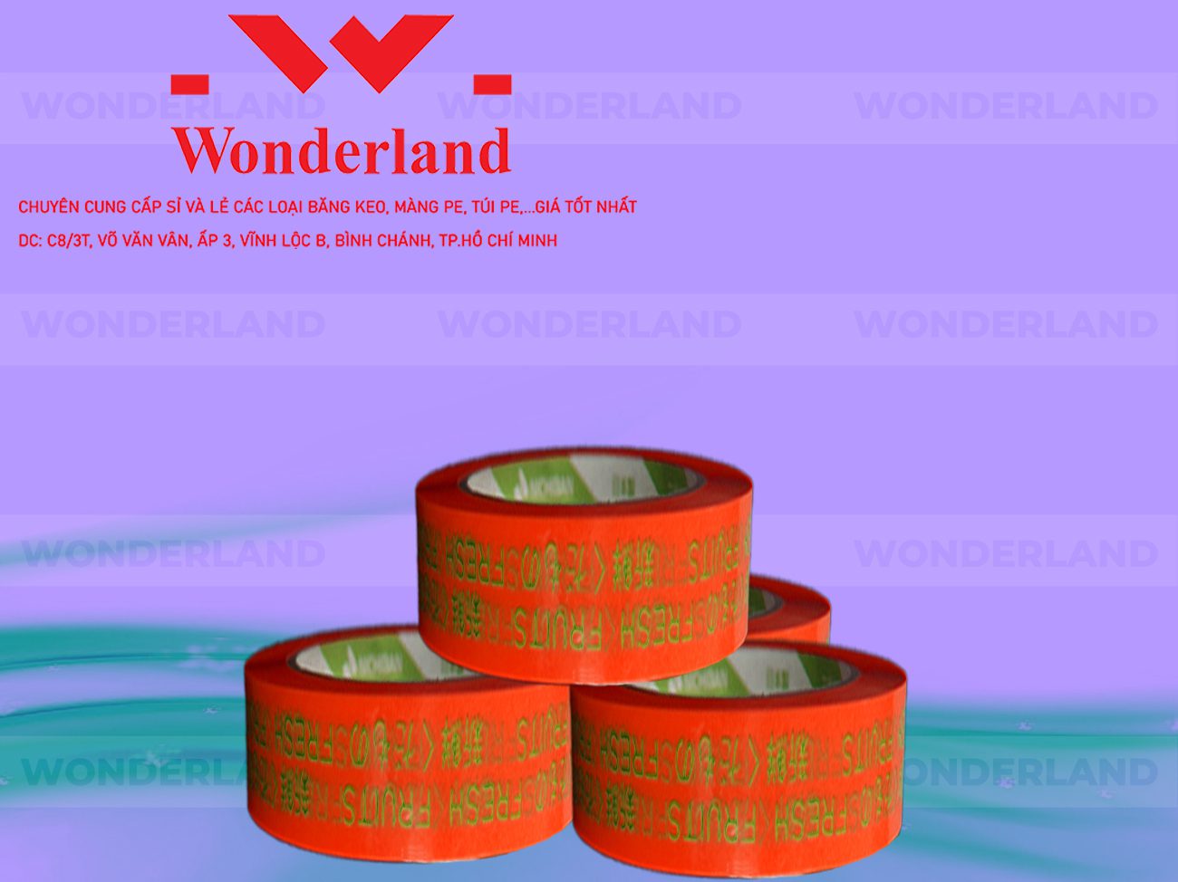 BĂNG KEO IN CHỮ SIZE 38MM WONDERLAND GIÁ TỐT