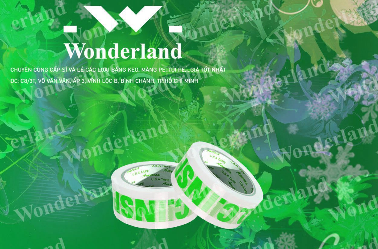 BĂNG KEO IN CHỮ SIZE 39MM WONDERLAND TỐT NHẤT