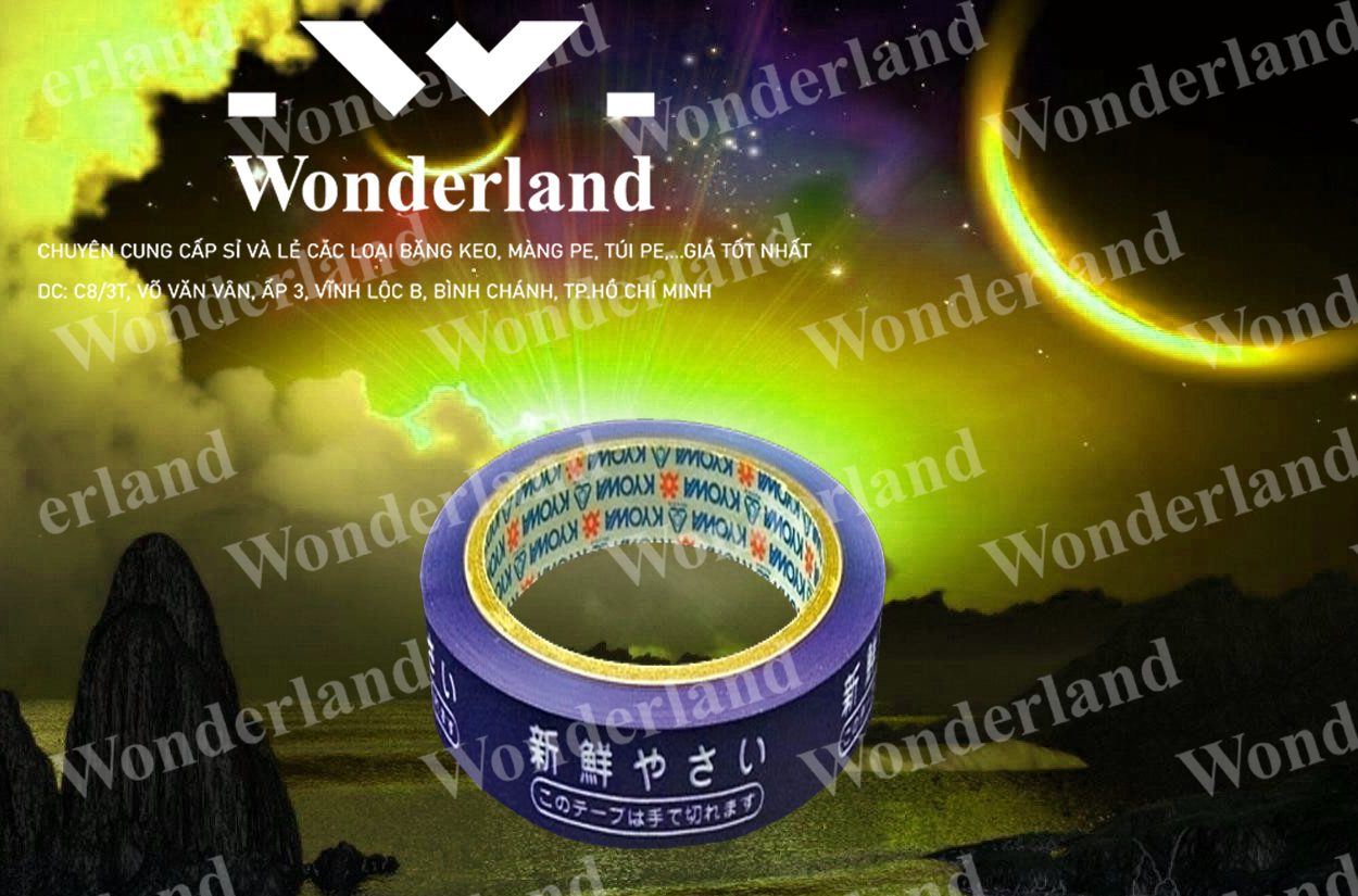 BĂNG KEO IN CHỮ SIZE 40MM WONDERLAND CHẤT LƯỢNG HÀNG ĐẦU