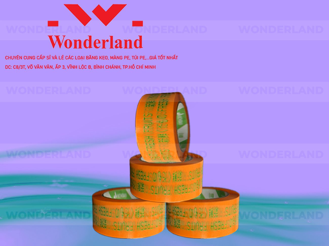 BĂNG KEO IN CHỮ SIZE 40MM WONDERLAND GIÁ TỐT