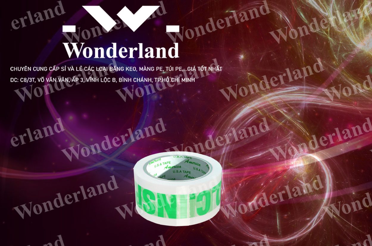 BĂNG KEO IN CHỮ SIZE 41MM WONDERLAND CHẤT LƯỢNG HÀNG ĐẦU