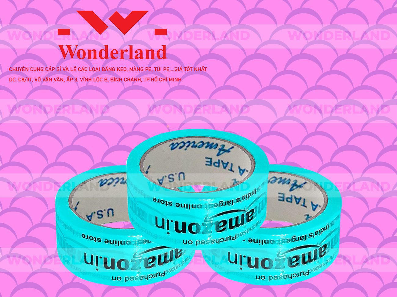 BĂNG KEO IN CHỮ SIZE 41MM WONDERLAND GIÁ SỈ TỐT NHẤT