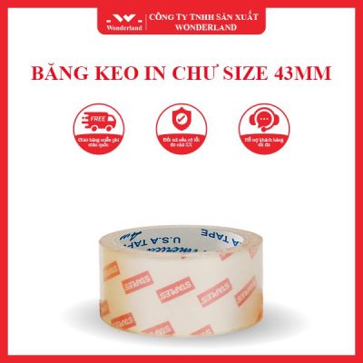 BĂNG KEO IN CHỮ SIZE 43MM WONDERLAND