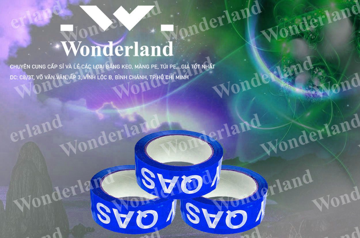 BĂNG KEO IN CHỮ SIZE 45MM WONDERLAND CHẤT LƯỢNG TỐT