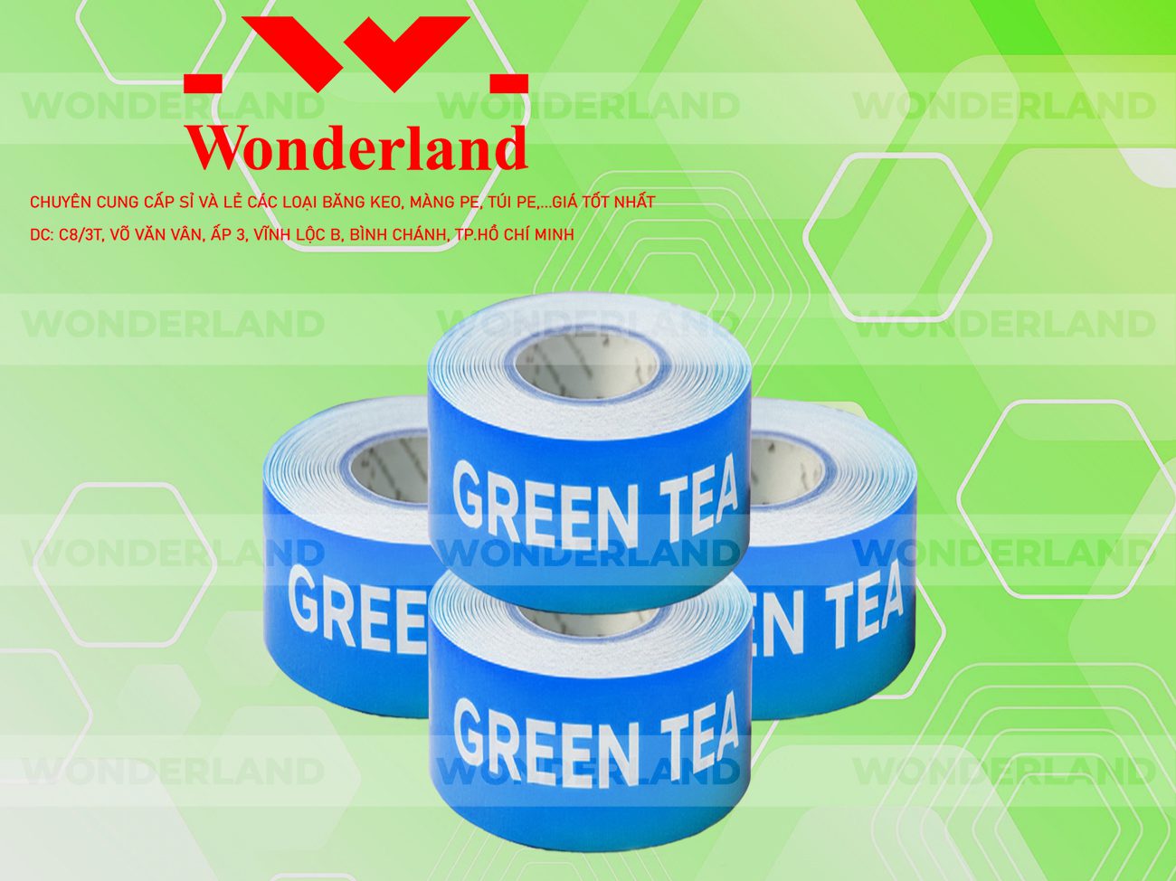 BĂNG KEO IN CHỮ SIZE 46MM WONDERLAND GIÁ RẺ NHẤT