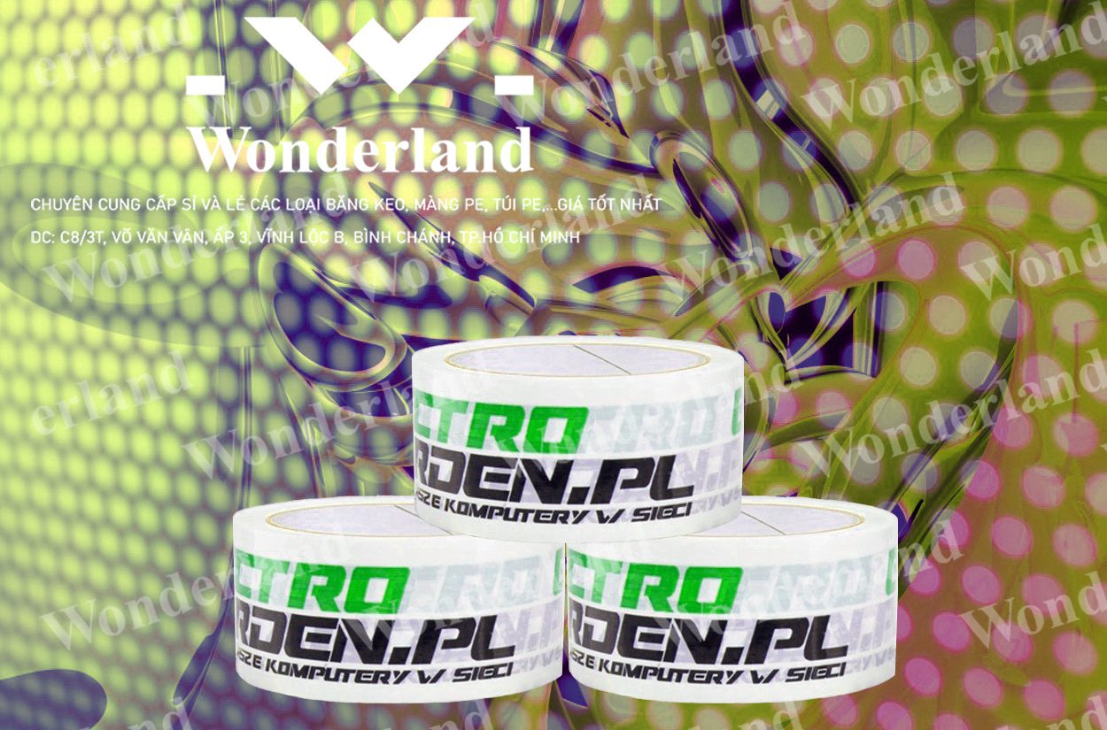 BĂNG KEO IN CHỮ SIZE 49MM WONDERLAND GIÁ RẺ NHẤT
