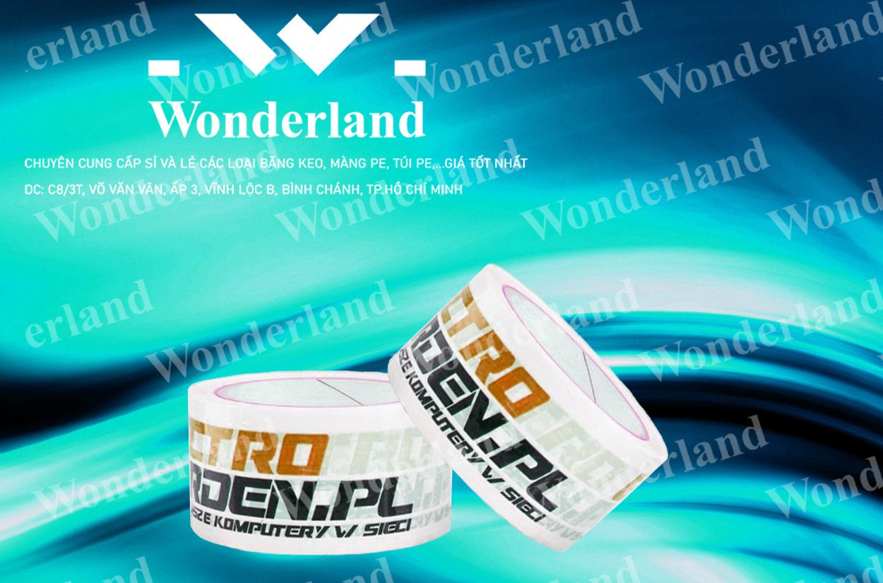 BĂNG KEO IN CHỮ SIZE 51MM WONDELAND CHẤT LƯỢNG TỐT