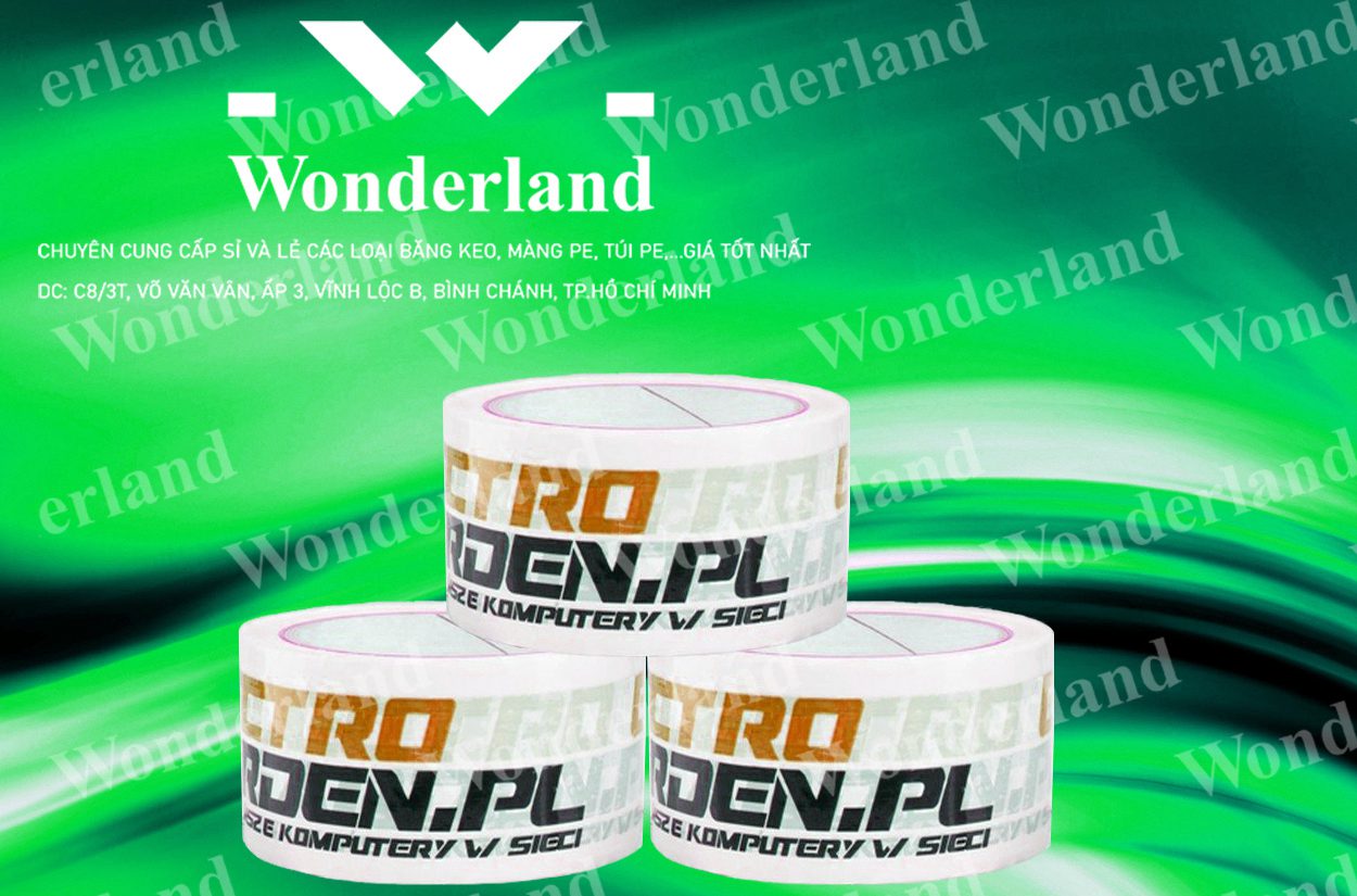 BĂNG KEO IN CHỮ SIZE 51MM WONDELAND GIÁ RẺ NHẤT