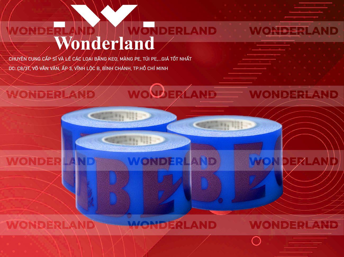 BĂNG KEO IN CHỮ SIZE 56MM WONDERLAND GIÁ RẺ NHẤT