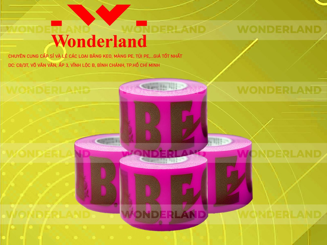 BĂNG KEO IN CHỮ SIZE 60MM WONDERLAND GIÁ RẺ NHẤT