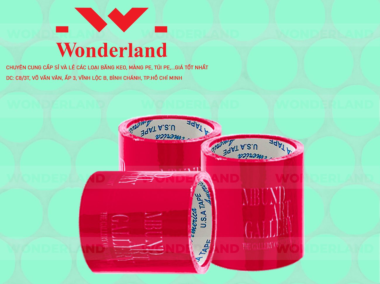 BĂNG KEO IN CHỮ SIZE 75MM WONDERLAND GIÁ TỐT