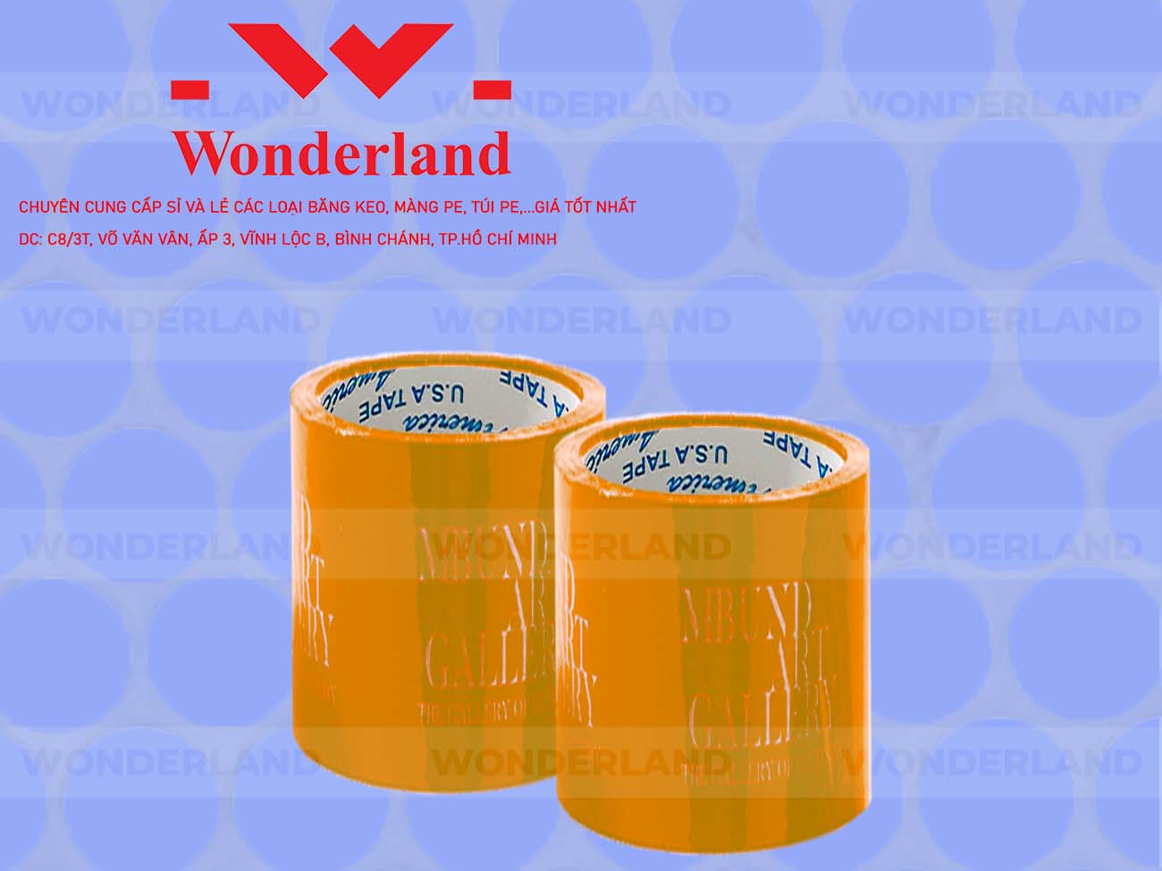 BĂNG KEO IN CHỮ SIZE 77MM WONDERLAND CHẤT LƯỢNG TỐT NHẤT