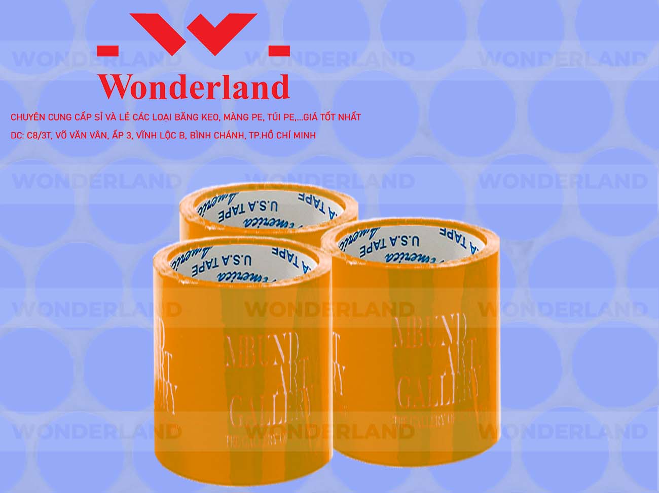 BĂNG KEO IN CHỮ SIZE 77MM WONDERLAND GIÁ TỐT