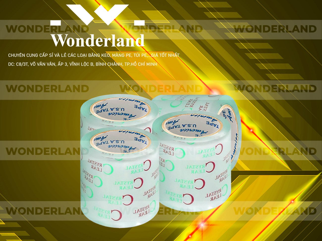BĂNG KEO IN CHỮ SIZE 79MM WONDERLAND GIÁ RẺ NHẤT