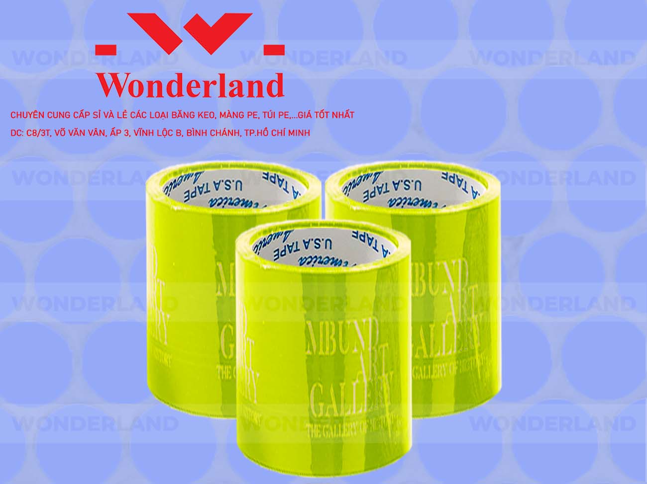 BĂNG KEO IN CHỮ SIZE 79MM WONDERLAND GIÁ TỐT