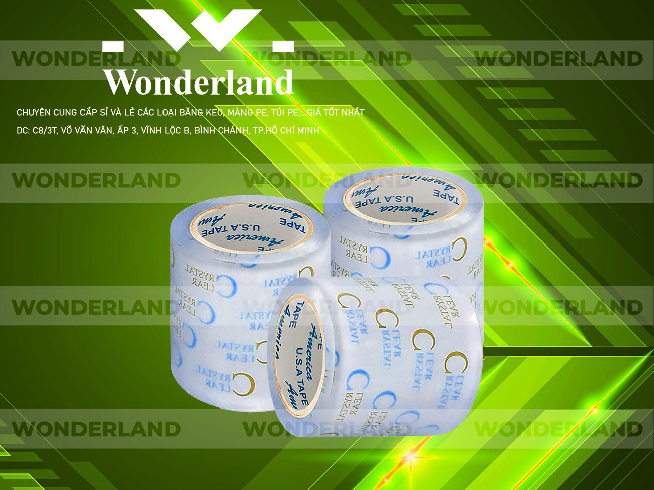 BĂNG KEO IN CHỮ SIZE 81MM WONDERLAND GIÁ RẺ NHẤT