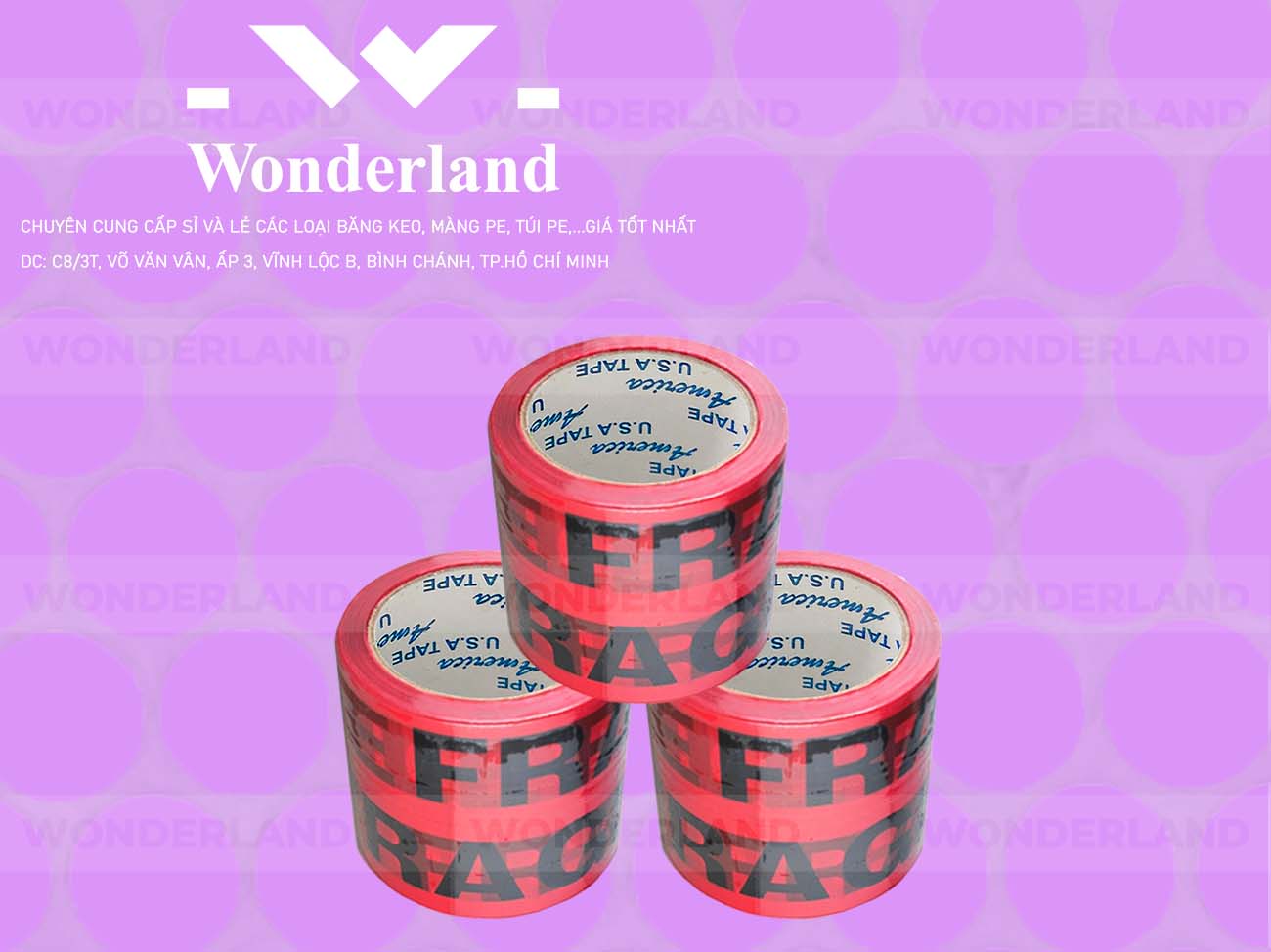 BĂNG KEO IN CHỮ SIZE 81MM WONDERLAND GIÁ TỐT