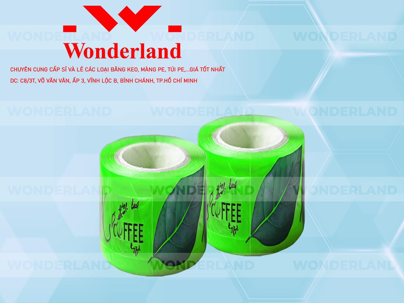 BĂNG KEO IN CHỮ SIZE 84MM WONDERLAND CHẤT LƯỢNG